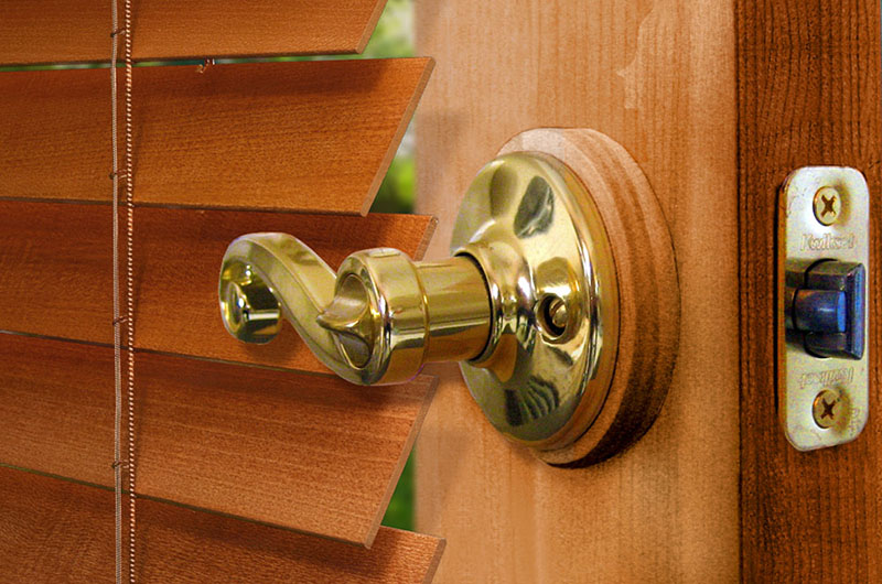 Wood door handle extender for Kwikset and Schlage hardware